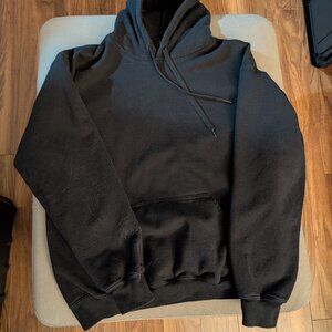 Gildan Softstyle Black Hoodie M Pullover Kangaroo Pocket
